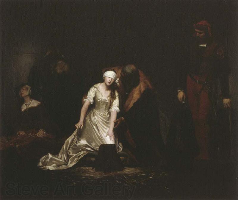 Paul Delaroche Execution of Lady jane Grey Spain oil painting art